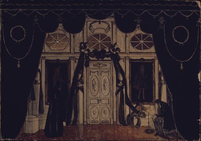 Scénografie k divadelní hře Maškaráda M. Lermontova, 1917 od Aleksandr Jakovlevic Golovin