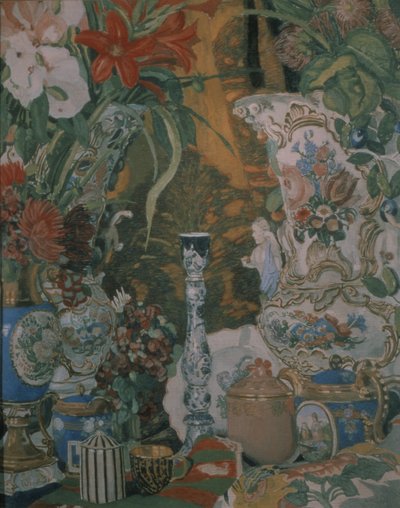 Stálý život. Květiny a porcelán, 1912 od Aleksandr Jakovlevic Golovin