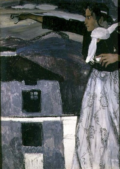 Žena v šedém (olej na plátně) od Aleksandr Jakovlevic Golovin
