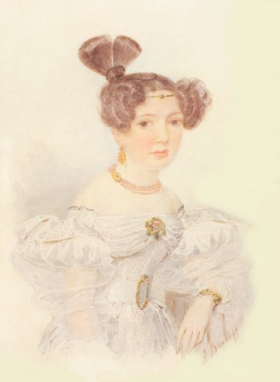 Portrét Jekatěriny Ivanovny Zagrjažské 1779-1842 od Aleksandr Pavlovich Bryullov