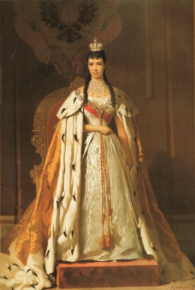 Portrét Marie Fjodorovny (1847-1928) od Aleksandr Petrovic Sokolov