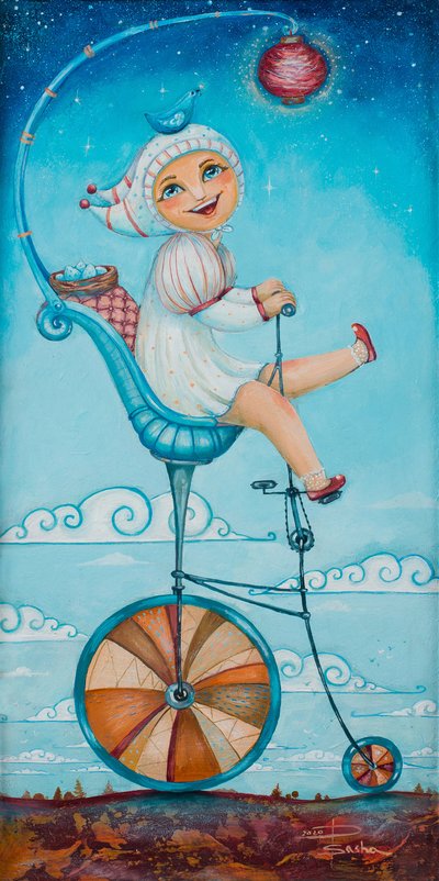 Roztomilá dětská jízda na hvězdě od Aleksandra Paranchenko