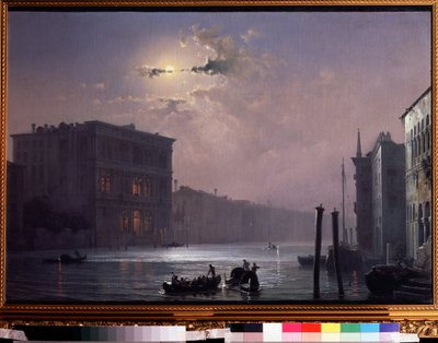 Canal Grande v Benátkách (Itálie (The Grand Canal in Venice). Malba Alexeje Petroviče Bogolyubova (Bogoliubov nebo Bogoliubov) (1824-1896). Olej na plátně, po 1854, 63,8 x 90,5 cm, ruské umění. Stát V. Tropinin Muzeum, Moskva. od Aleksei Petrovich Bogolyubov