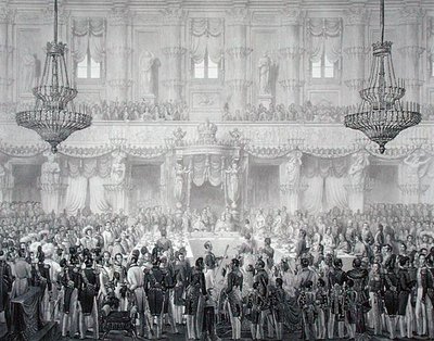 Státní banket u příležitosti korunovace Ferdinanda I. (1793-1875) od Alessandro (after) Sanquirico