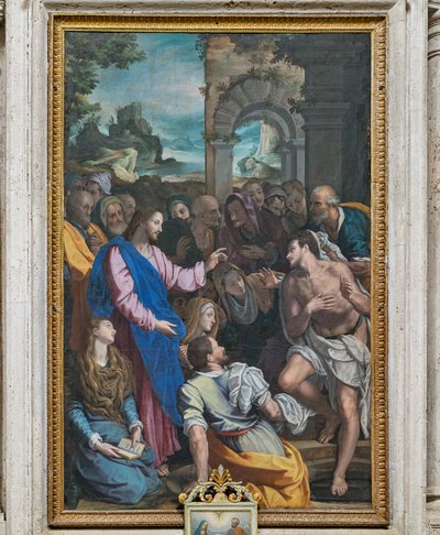 Vzkříšení Lazara od Alessandro (workshop of) Allori