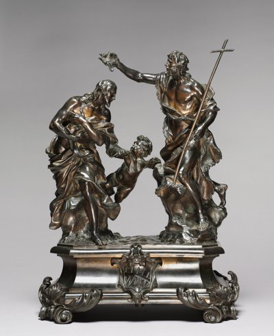 Křest Krista, navržený 1645-46, pravděpodobně vyroben 1650-55 od Alessandro Algardi