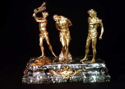 Bičování Krista, polovina 17. století (pozlacený bronz) od Alessandro Algardi