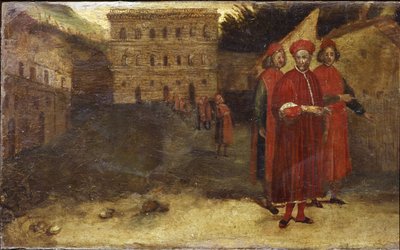 Luca Pitti italský bankéř, před svým palácem (Palazzo Pitti) od Alessandro Allori