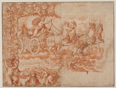 Phaeton fährt die Quadriga od Alessandro Allori