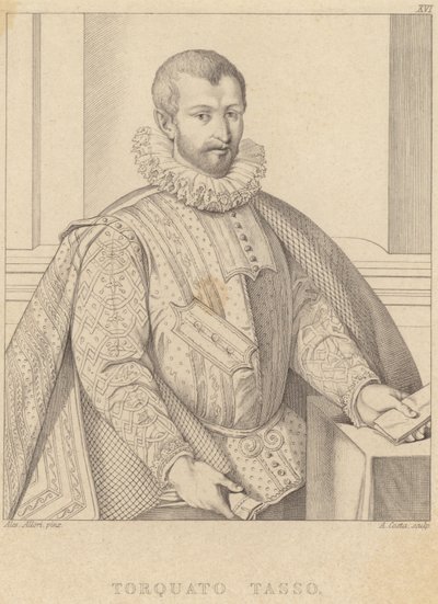 Portrét Torquata Tassa od Alessandro Allori