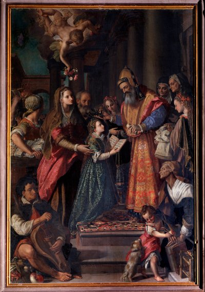 Prezentace Marie v chrámu (obraz od Alessandro Allori