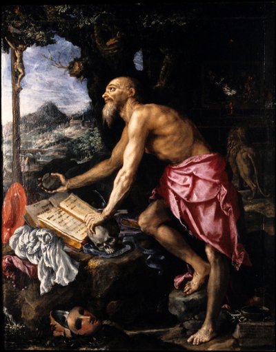 Kajícný svatý Jeroným od Alessandro Allori