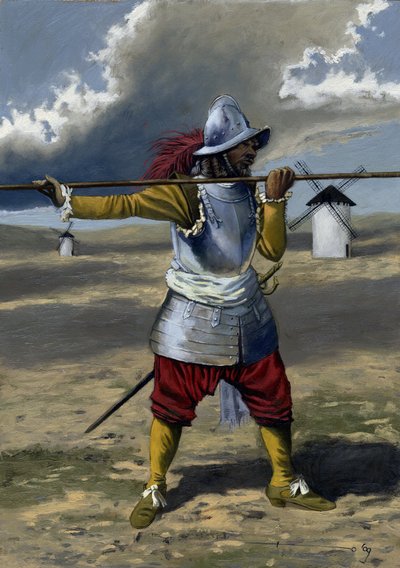 Tercio, piquier španělské pěchoty v letech 1534 až 1704. Kresba Alessandro Lonati od Alessandro Lonati