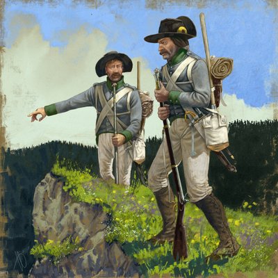 Rakouští průkopníci perlustrace, kolem roku 1809, 2018 od Alessandro Lonati