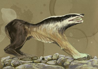 Fantastická monstra a stvoření, kryptozoologie: reprezentace krokoty (nebo leucrocotta, corocotta, crocuta, yena) mýtický vlčí pes z Indie nebo Etiopie (crocotta (nebo corocotta, crocuta, leucrocotta nebo yena), je mýtický pes-vlk z Indie nebo Ethi od Alessandro Lonati