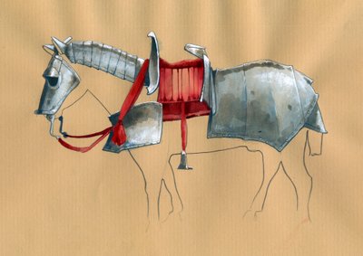 Koňské brnění Ilustrace Alessandro Lonati od Alessandro Lonati