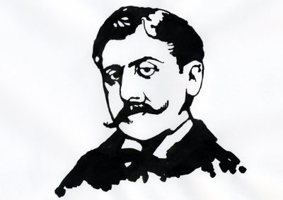 Marcel Proust (inkoust na papíře) od Alessandro Lonati