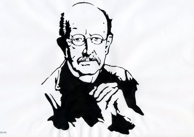 Max Planck , německý fyzik (Portrét německého fyzika Maxe Plancka (1868-1947)) od Alessandro Lonati