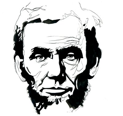 Portrét Abrahama Lincolna (1809-1865) prezidenta Spojených států amerických (Portrét amerického prezidenta Abrahama Lincolna) od Alessandro Lonati