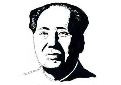 Kiinan kommunistisen vallankumouksellisen ja Kiinan kansantasavallan perustajan Mao Zedongin muotokuva od Alessandro Lonati