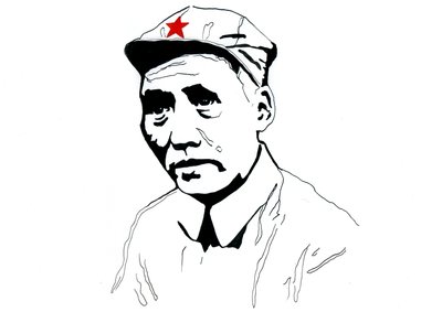 Portrét čínského komunistického revolucionáře a zakladatele Čínské lidové republiky Mao Ce-tunga od Alessandro Lonati