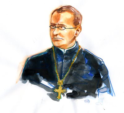 Portrét Gregora Mendela (1822-1884) katolický mnich a botanik zakladatel genetiky (Portrét Gregora Mendela německy mluvícího moravského vědce a augustiniánského mnicha, který se posmrtně proslavil jako zakladatel moderní genetiky) od Alessandro Lonati
