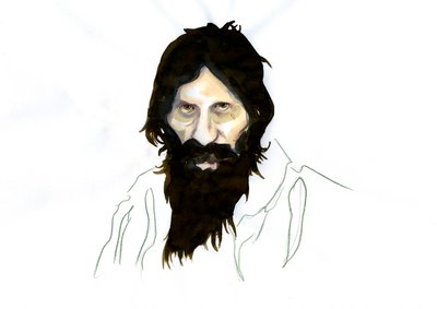Muotokuva Grigori Jefimovitš Rasputinista (Rasputin od Alessandro Lonati
