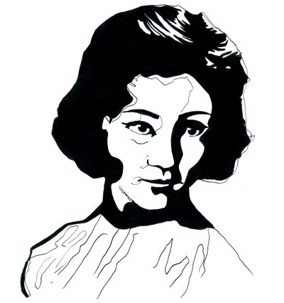 Portrét Jiang Qing (1914-1991) manželka Mao Ce-tunga (Portrét Jiang Qing jako madame Mao) od Alessandro Lonati