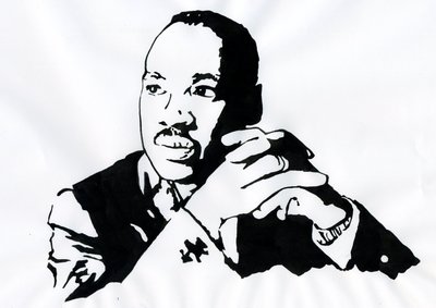 Pastori Martin Luther Kingin (1929-1968) muotokuva od Alessandro Lonati
