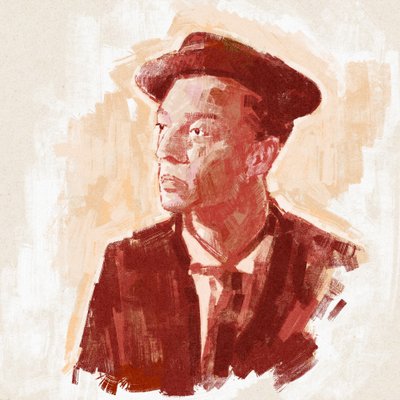 Ohjaaja ja näyttelijä Buster Keatonin muotokuva (kuva) od Alessandro Lonati