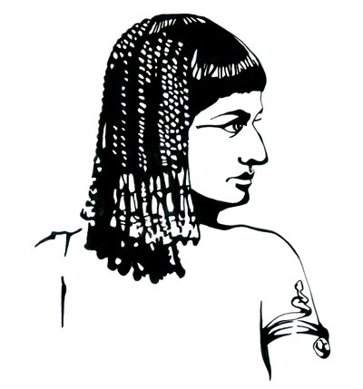 Portrét egyptské královny Kleopatry VII Thea Philopator (69-30 př.nl) od Alessandro Lonati