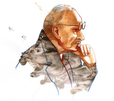 Muotokuva sveitsiläisestä lääkäripsykiatrista Carl Gustav Jungista (1875-1961) (Analyyttisen psykologian perustaneen sveitsiläisen psykiatrin ja psykoterapeutin Carl Jungin muotokuva) od Alessandro Lonati
