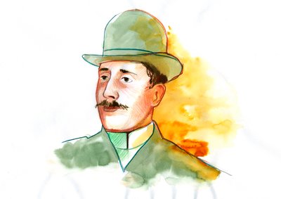 Portrét básníka Guillaume Apollinaire (1880-1918) (anglický básník Guillaume Apollinaire) od Alessandro Lonati