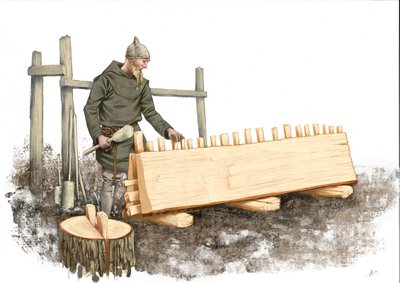 vikingský loďař pracující od Alessandro Lonati