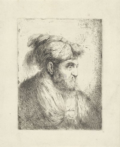 Muž s turbanem od Alessandro Longhi