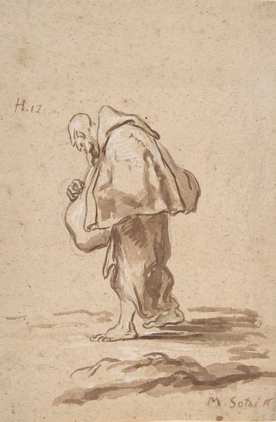 Stálý Pilgrim Friar., ca. 1705-20. od Alessandro Magnasco