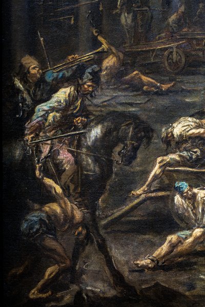 Příjezd a výslech otroků na galérách v janovském vězení od Alessandro Magnasco