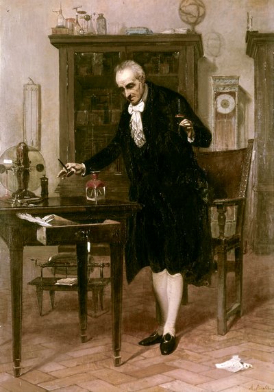 Volta ve své laboratoři od Alessandro Rinaldi
