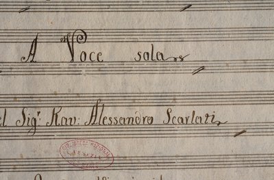 Rukopisná partitura XXV kantát pro sólový hlas od Alessandra Scarlattiho (1660-1725) od Alessandro Scarlatti