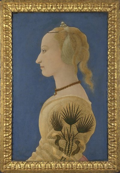 Portrét dámy, cca 1465 od Alesso Baldovinetti