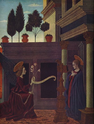Zvěstování, c1449-1454 od Alesso Baldovinetti