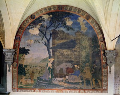 Narození Páně, 1460-62 od Alesso Baldovinetti