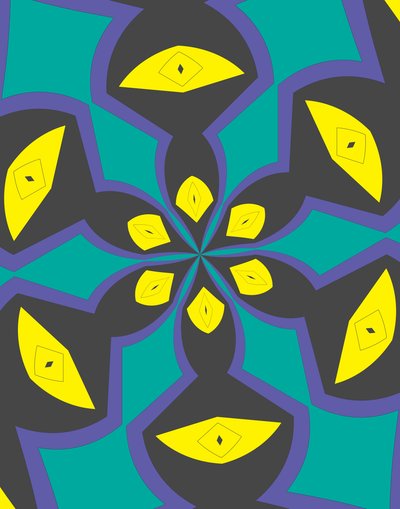 arabeska #4, 2019, (smíšená média) od Alex Caminker