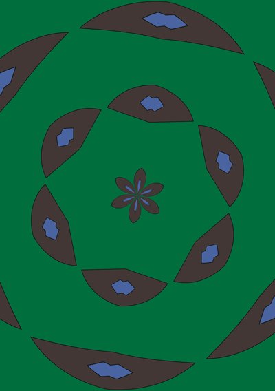 arabeska #8,2019, (kombinovaná média) od Alex Caminker