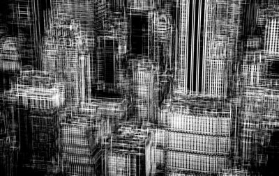 city strings, 2019, (fotografie) od Alex Caminker