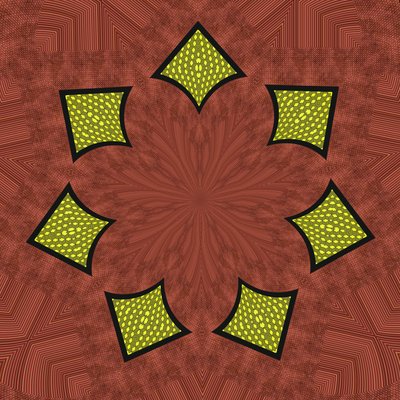 ornament #8,2019, (kombinovaná média) od Alex Caminker
