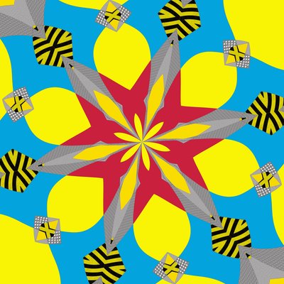 symetrie #11,2019,(kombinovaná média) od Alex Caminker