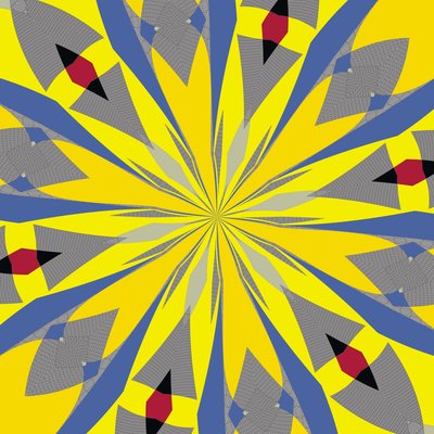 symetrie #14,2019,(kombinovaná média) od Alex Caminker