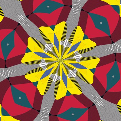 symetrie #17,2019,(kombinovaná média) od Alex Caminker