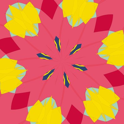 symetrie #44,2019,(kombinovaná média) od Alex Caminker